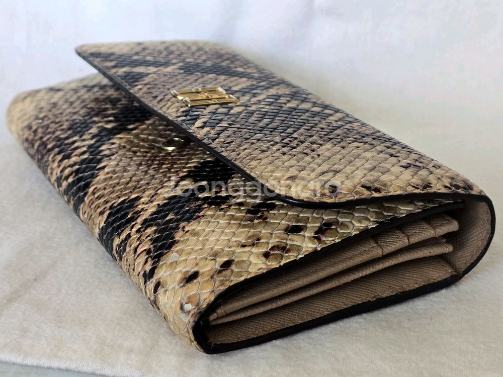 DAKS 닥스 뱀피무늬 여성용 장지갑--0