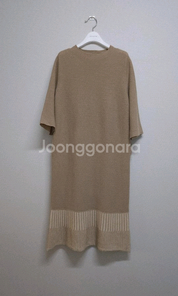 한섬 TIME 타임 울 니트 원피스 / 구호 르베이지--0