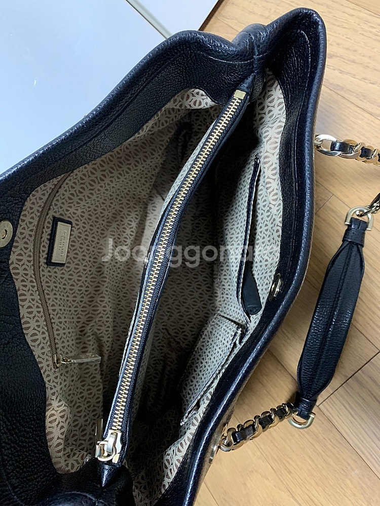 루이까또즈 블랙 가죽 체인백 숄더백--1