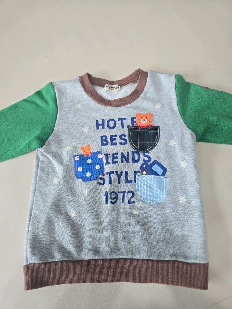 미키하우스 핫비 맨투맨 티셔츠 100--1