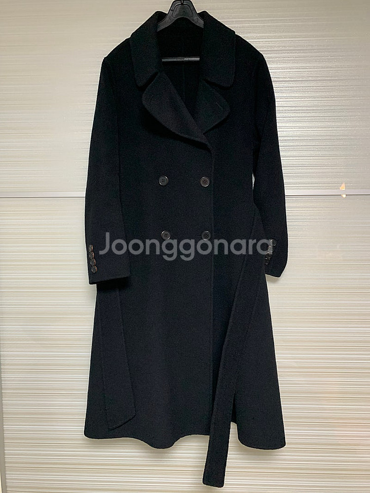 여성 블랙 코트 베스티벨리 모 알파카 코트 55--0