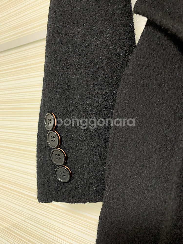 여성 블랙 코트 베스티벨리 모 알파카 코트 55--3