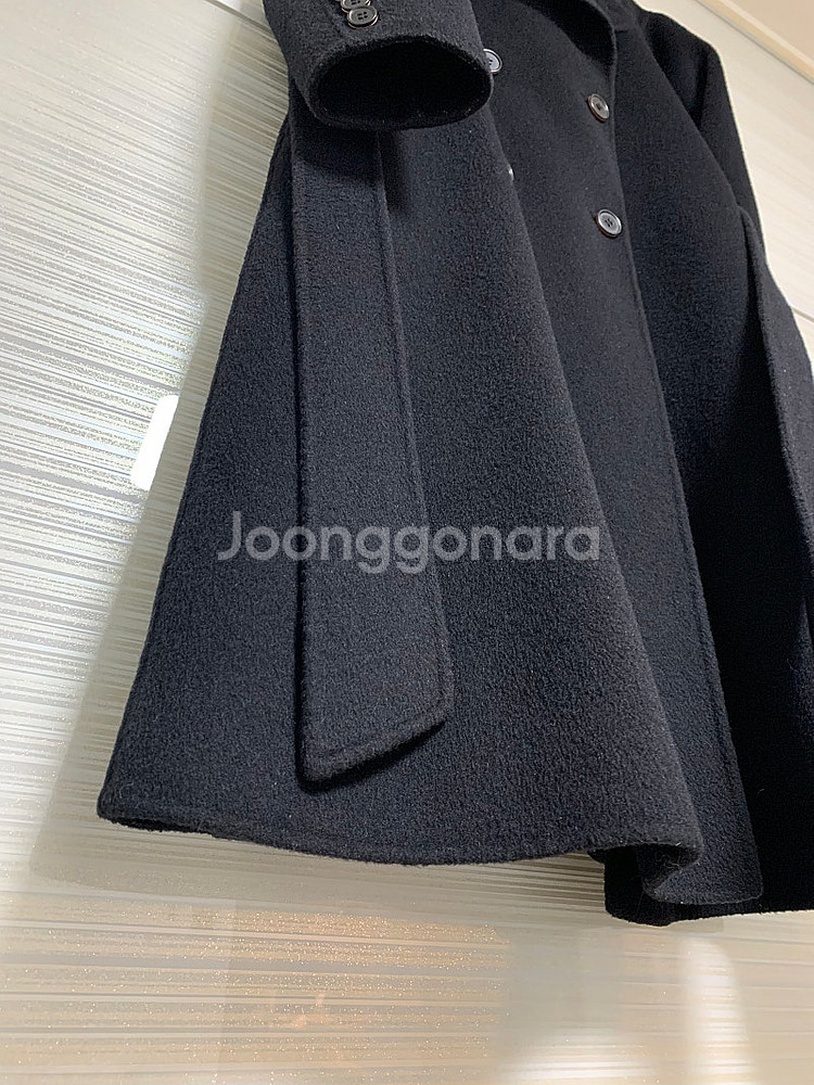 여성 블랙 코트 베스티벨리 모 알파카 코트 55--4