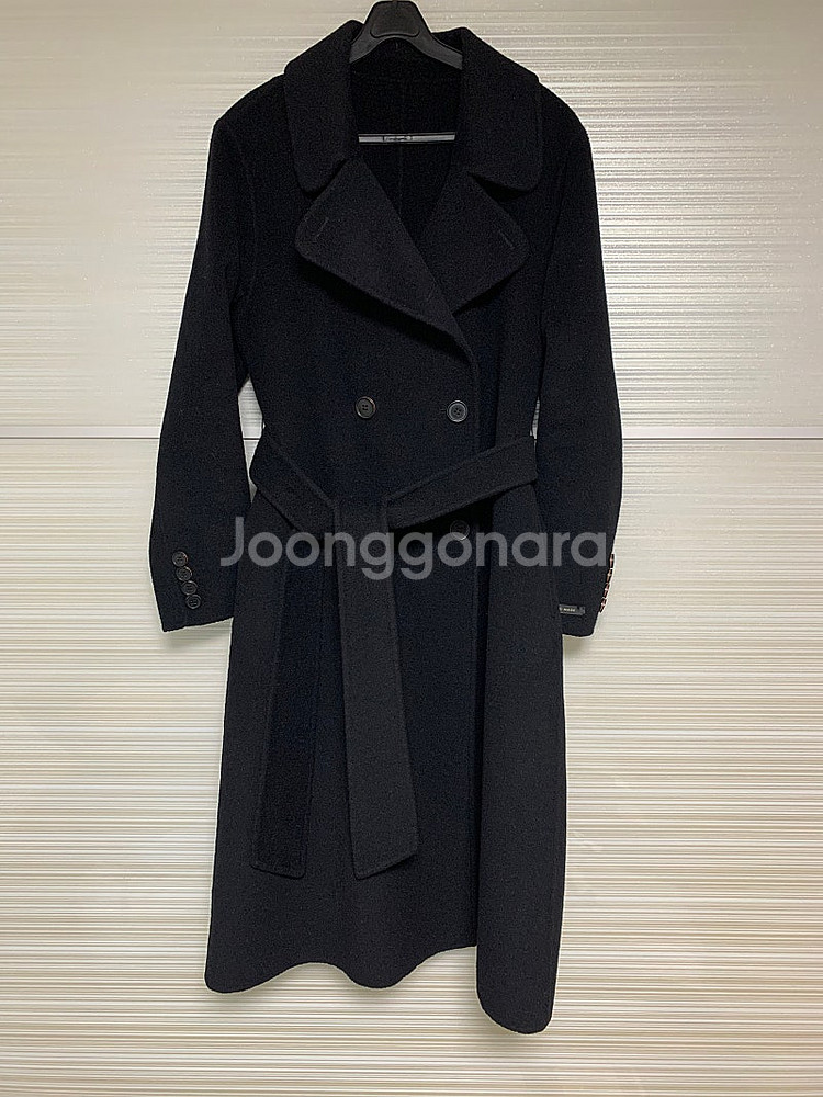 여성 블랙 코트 베스티벨리 모 알파카 코트 55--5