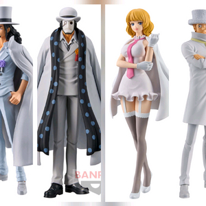 반프레스토 원피스 그랜드라인 사이버폴 루치,제로,카쿠,스튜시 피규어 4종