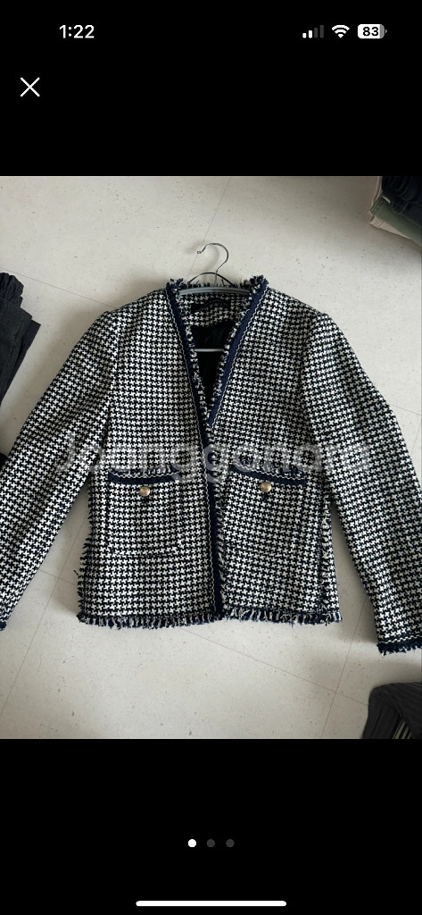 자라 트위드자켓--0