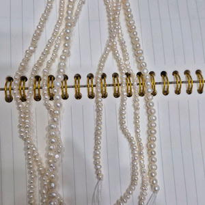 진주 비즈 4줄 세트