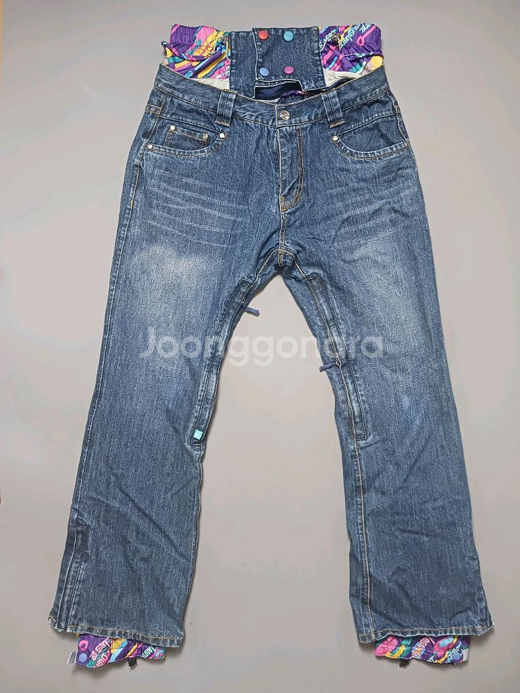 [M] 블렌트 마블 레이어드 데님 팬츠 보드복 스키복--0