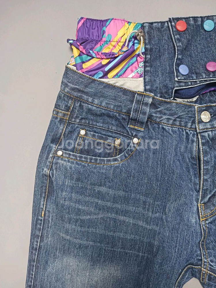 [M] 블렌트 마블 레이어드 데님 팬츠 보드복 스키복--1