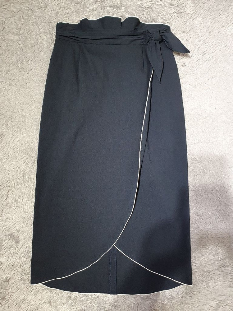 시슬리 정품 새것수준 리본벨트 랩 미디스커트26인치 이미지