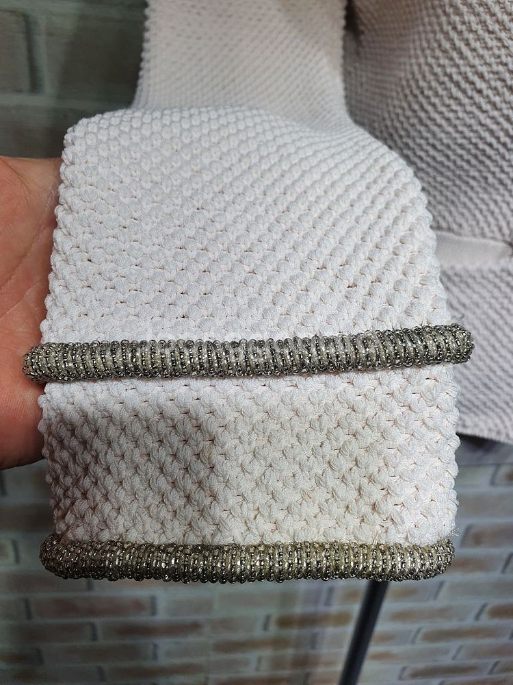 마쥬 정품 상태좋은 와플니팅 골드 배색 자켓 55--4