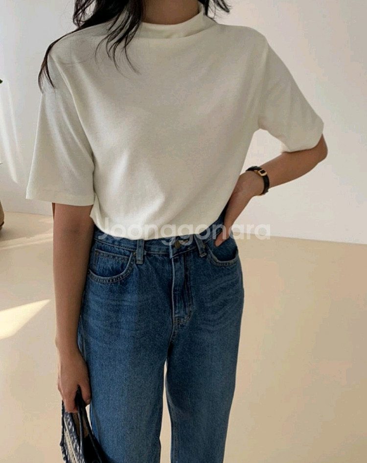 (새상품) 반목 이너 티셔츠, 반폴라티 이너티--6