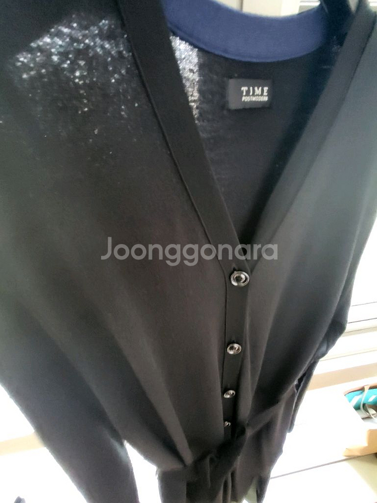 타임 브이넥 롱 원피스 긴디건--2