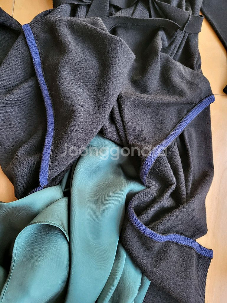 타임 브이넥 롱 원피스 긴디건--8