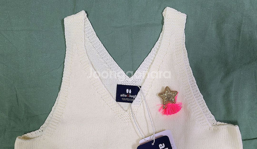 [새상품] 알로앤루 레이어드 리본 니트 조끼(100/24M)--1