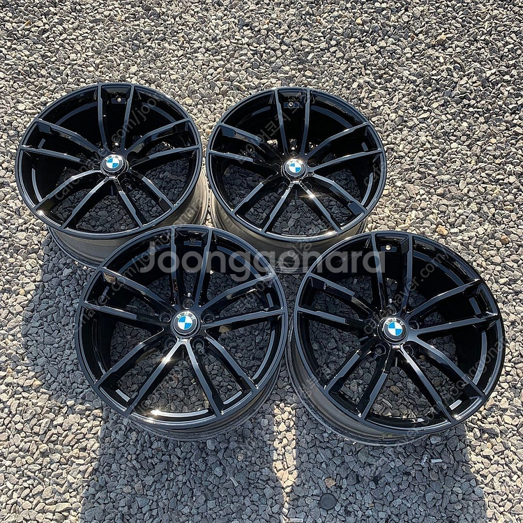 [중고휠] 18인치 BMW 5시리즈 662M 유광블랙 순정휠 한대분--0