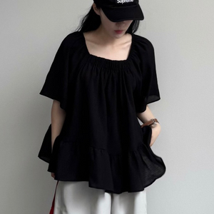 모네 스퀘어넥 블라우스