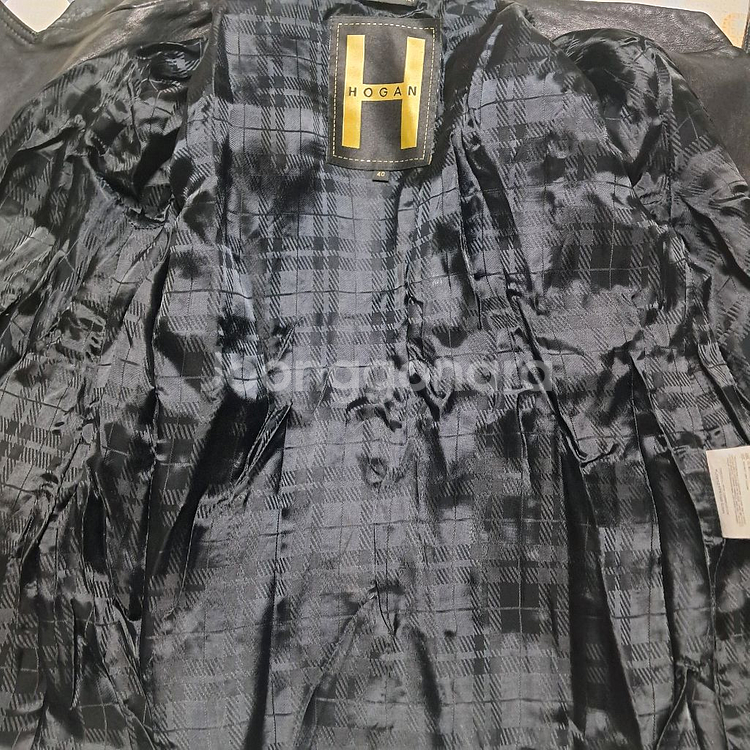 Hogan 호간 램스킨 양가죽 라이더 자켓 40사이즈(약44~날씬55)--7