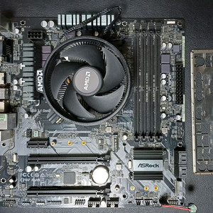 메인보드 애즈락 B450m pro4 CPU 라이젠 5 2600