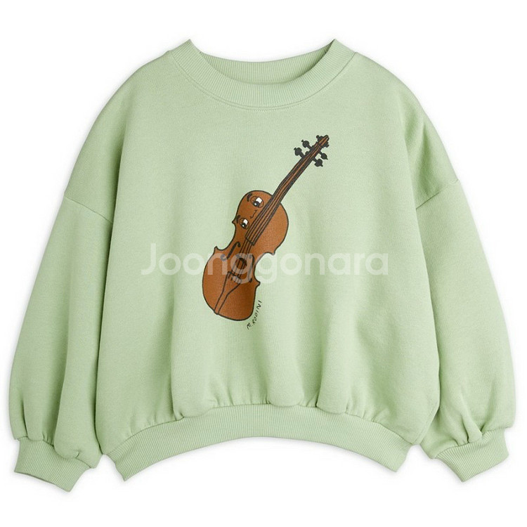 (새상품, 정품) 25ss 미니로디니 바이올린 스웻셔츠, 그린 116/122--0