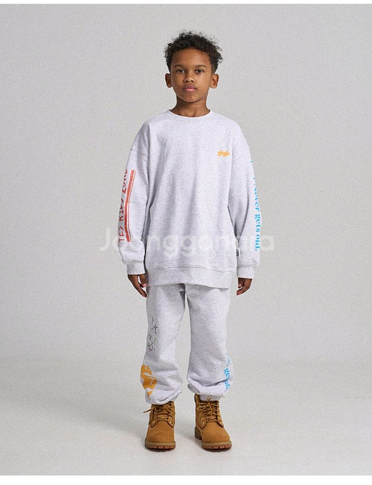 히로 glgk 그래픽 맨투맨/조거팬츠 150--1