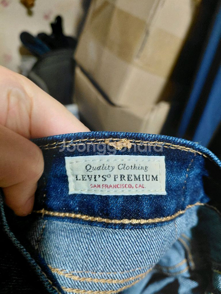 [리바이스505]프리미엄 스트레이트핏 데님 청바지 32사이즈--4