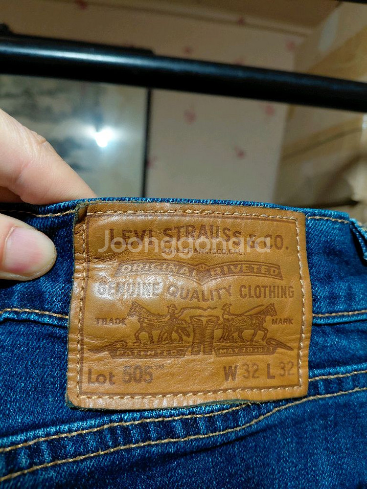 [리바이스505]프리미엄 스트레이트핏 데님 청바지 32사이즈--3