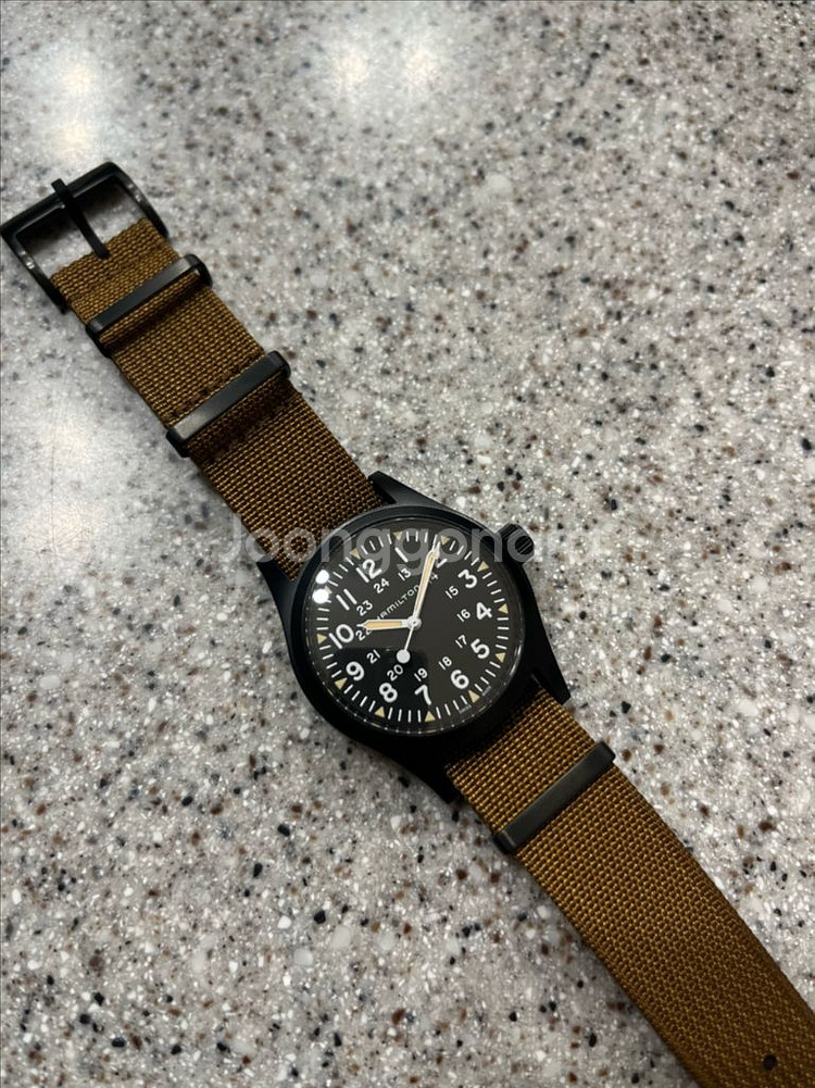 해밀턴 카키필드 수동 pvd 올블랙 검판 판매합미다--1