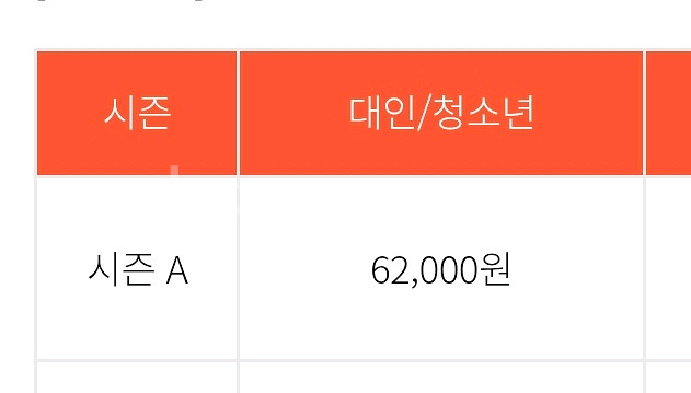 에버랜드 종일권(시즌A) 대인 1장--1