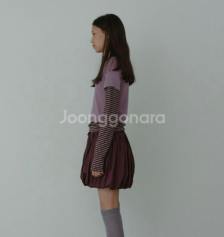 [노컨텐츠] 스트링 벌룬 미니 스커트 와인--2