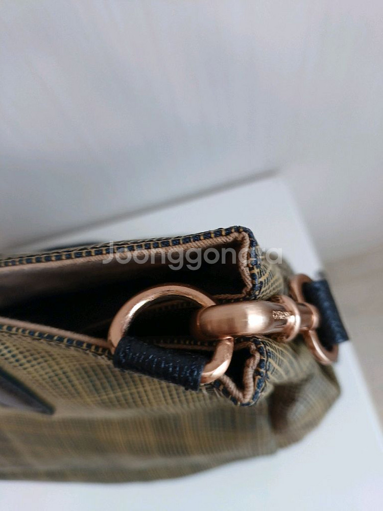 쿠론 체크 패턴 토트 숄더백--3