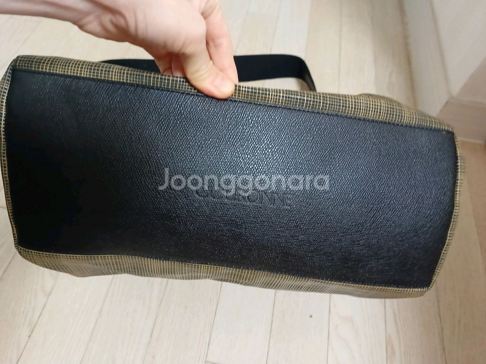 쿠론 체크 패턴 토트 숄더백--9