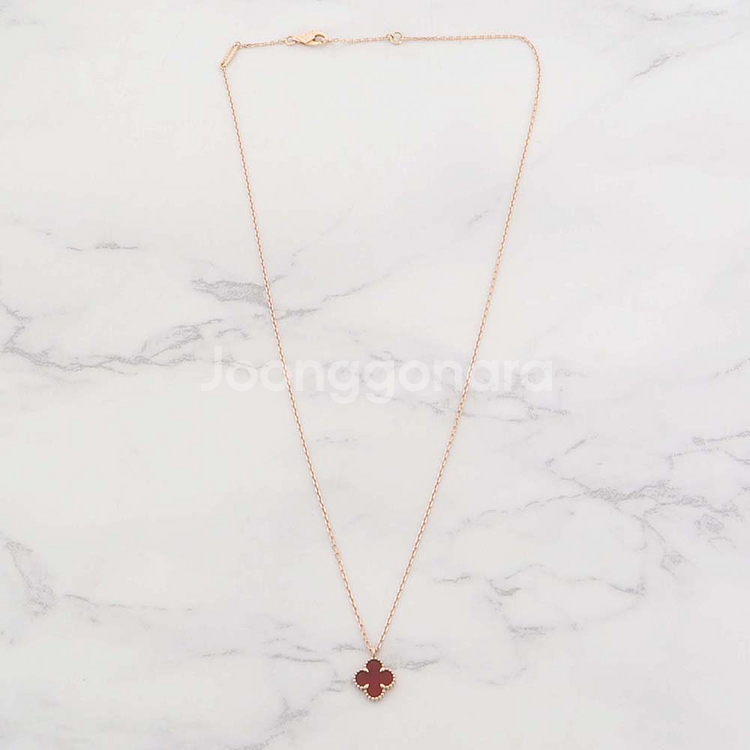 반클리프앤아펠 스위트 알함브라 펜던트 18k 로즈골드 목걸이 VCARN59M00--4