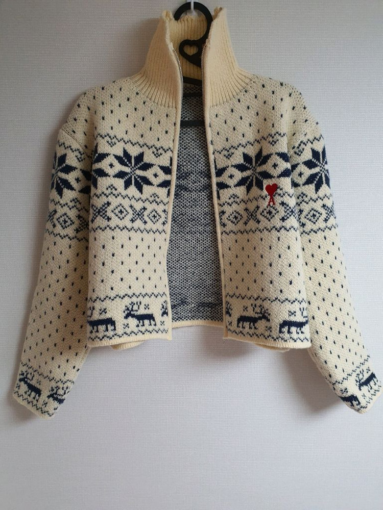 새거 아미집업 아미눈꽃집업 니트집업 크롭니트 크롭집업 이미지