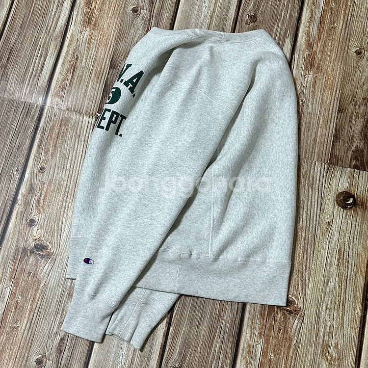 챔피온 리버스위브 블루택 스웻셔츠 오트밀 색상 XL--2