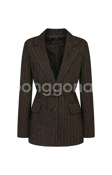 케네스레이디-브라운 스티치 스트라이프 자켓--0