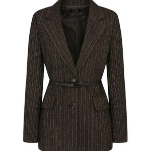 케네스레이디-브라운 스티치 스트라이프 자켓