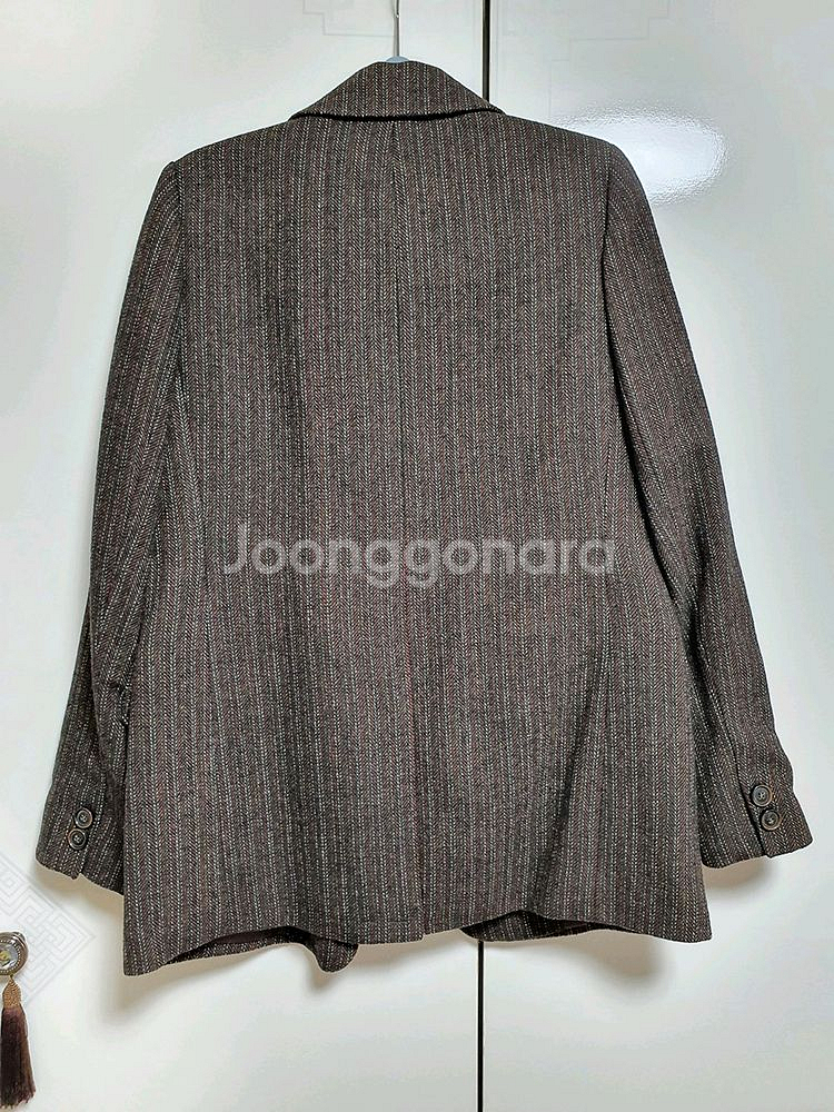 케네스레이디-브라운 스티치 스트라이프 자켓--7