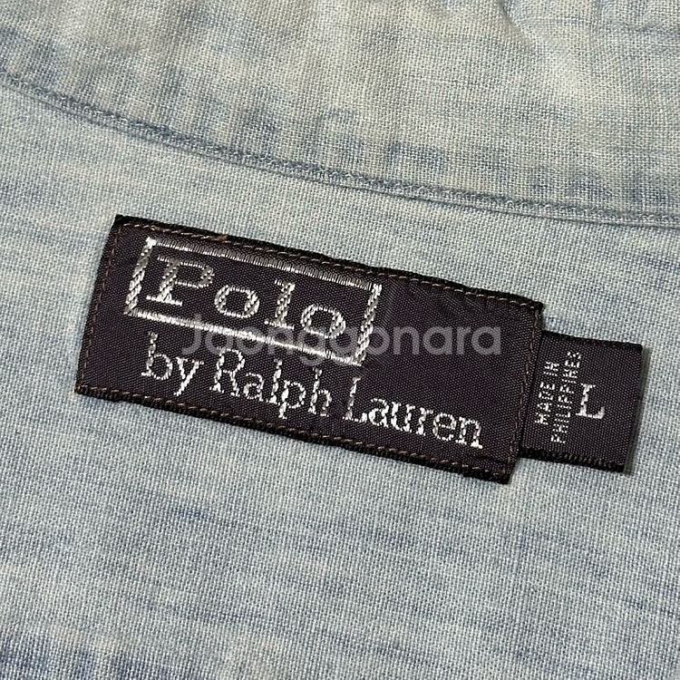 90s 폴로랄프로렌 샴브레이 셔츠 L 사이즈--5