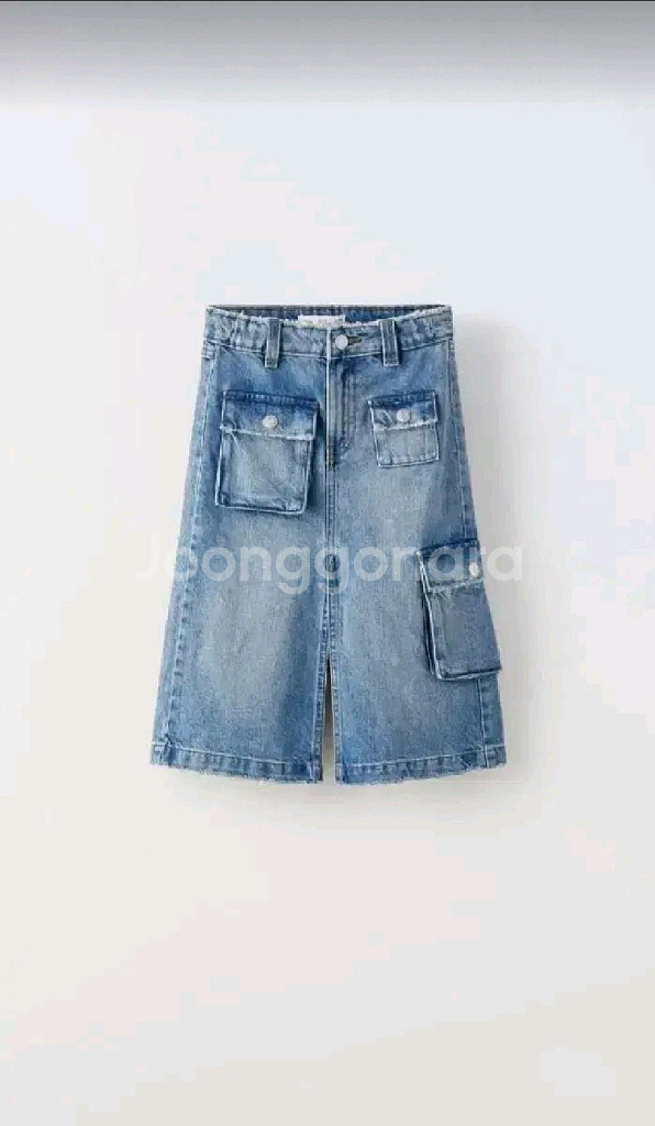자라키즈 포켓 미디 데님 스커트 새상품--0