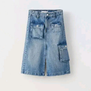 자라키즈 포켓 미디 데님 스커트 새상품