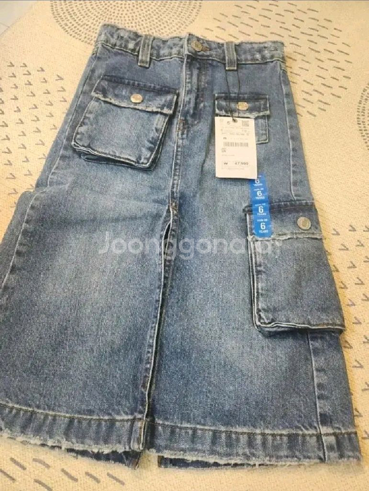 자라키즈 포켓 미디 데님 스커트 새상품--3