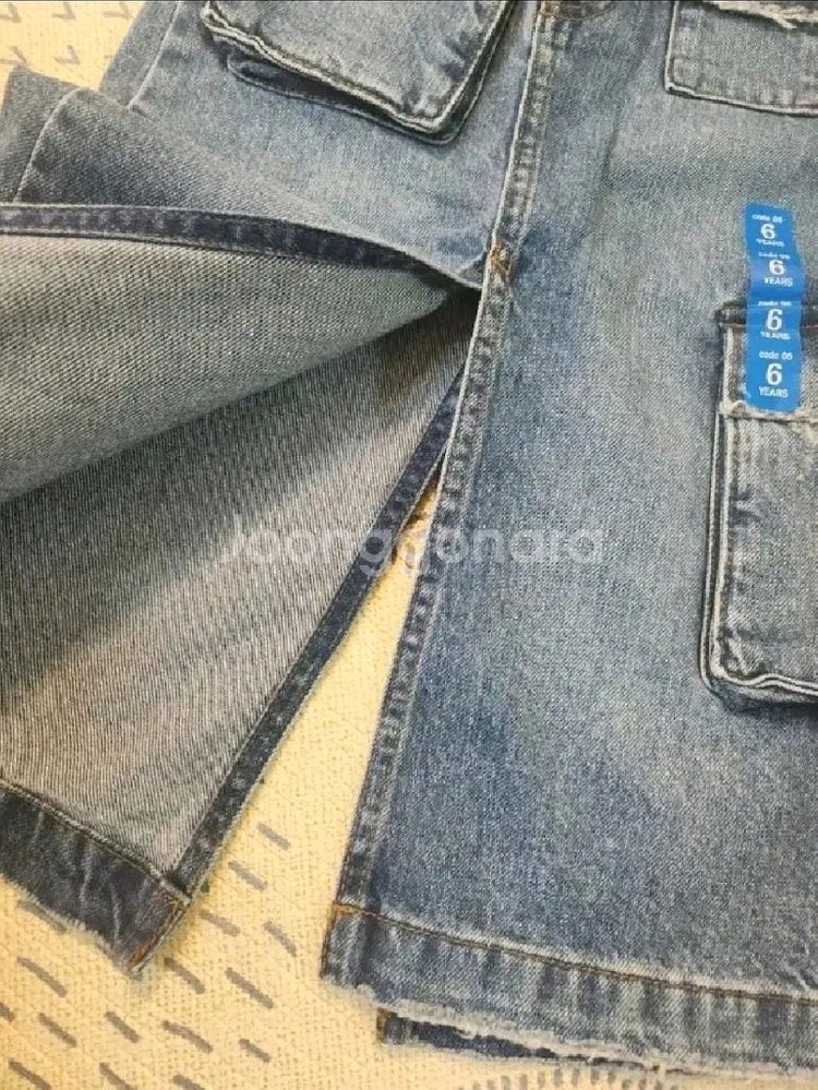 자라키즈 포켓 미디 데님 스커트 새상품--6