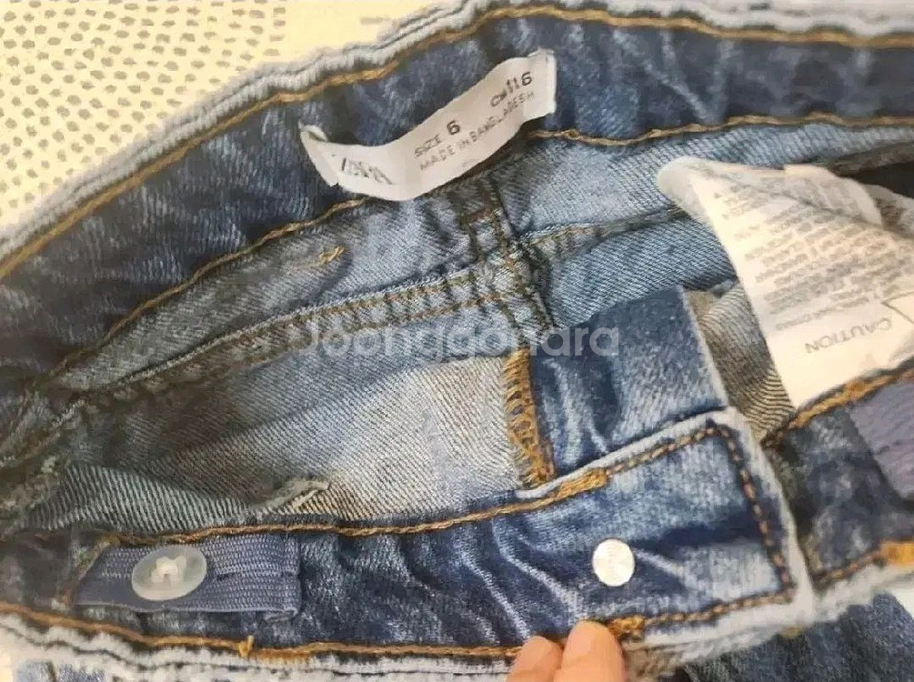 자라키즈 포켓 미디 데님 스커트 새상품--4