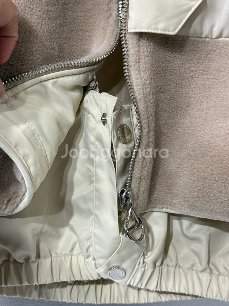 [50] 솔리드옴므 플리스 쉘파카 자켓 아이보리--4