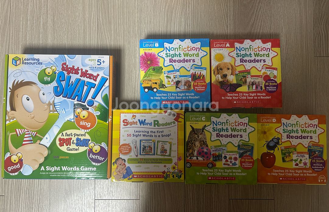 스콜라스틱 사이트워드 논픽션 리더스 & 사이트워드 리더스, 러닝리소스 파리찰싹, 하루 한장--0