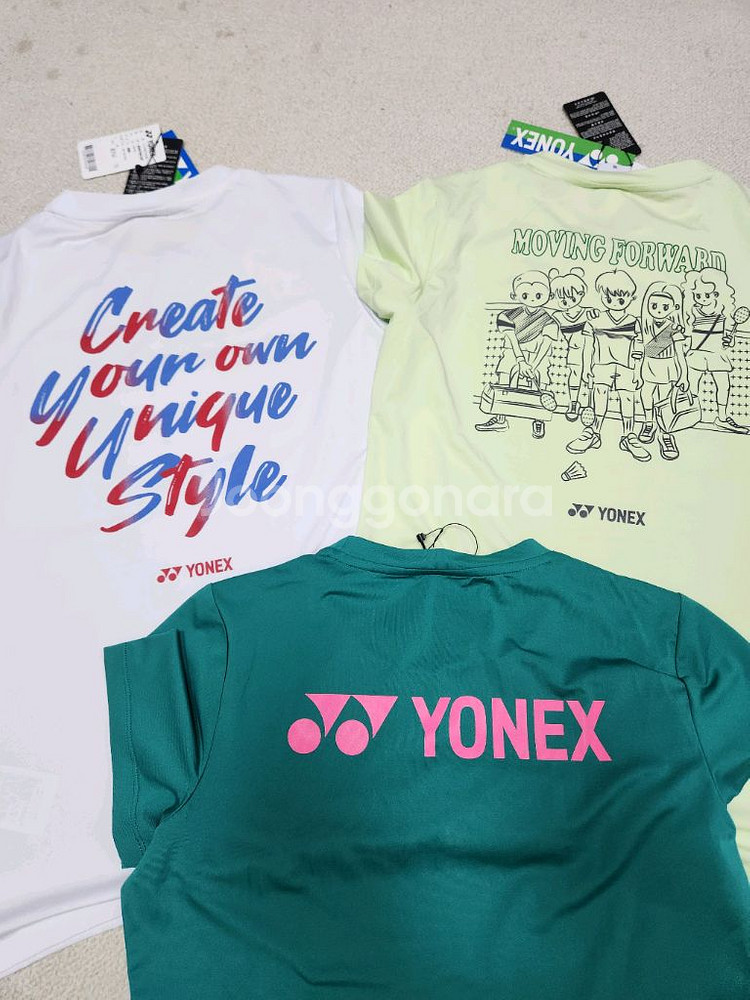 요넥스 여성용 배드민턴 티셔츠 3종 세트--4