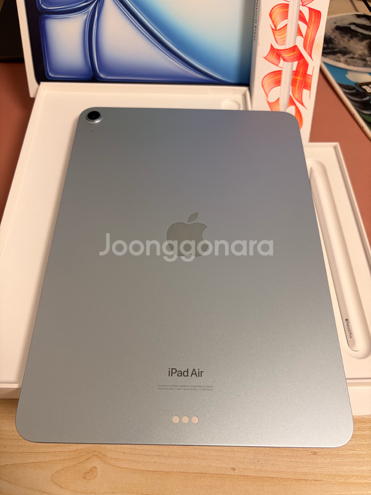 아이패드 에어6 m2 11인치 128기가 블루+애펜프로--1
