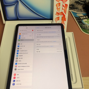 아이패드 에어6 m2 11인치 128기가 블루+애펜프로