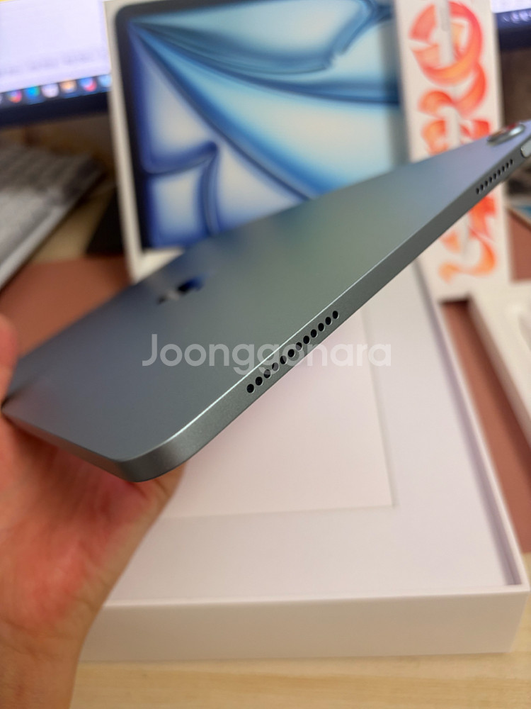 아이패드 에어6 m2 11인치 128기가 블루+애펜프로--4